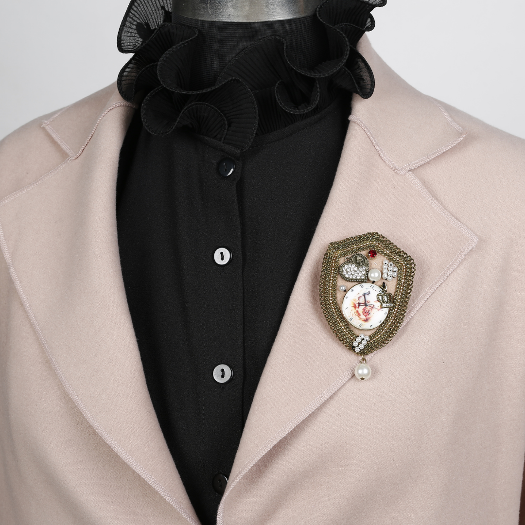 Pearl Crest Brooch
