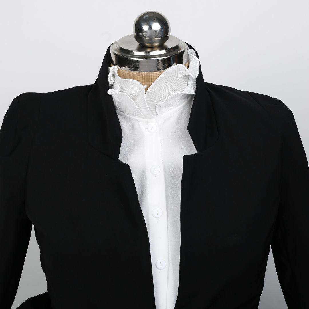 Curvy Frills Detachable Collar - White