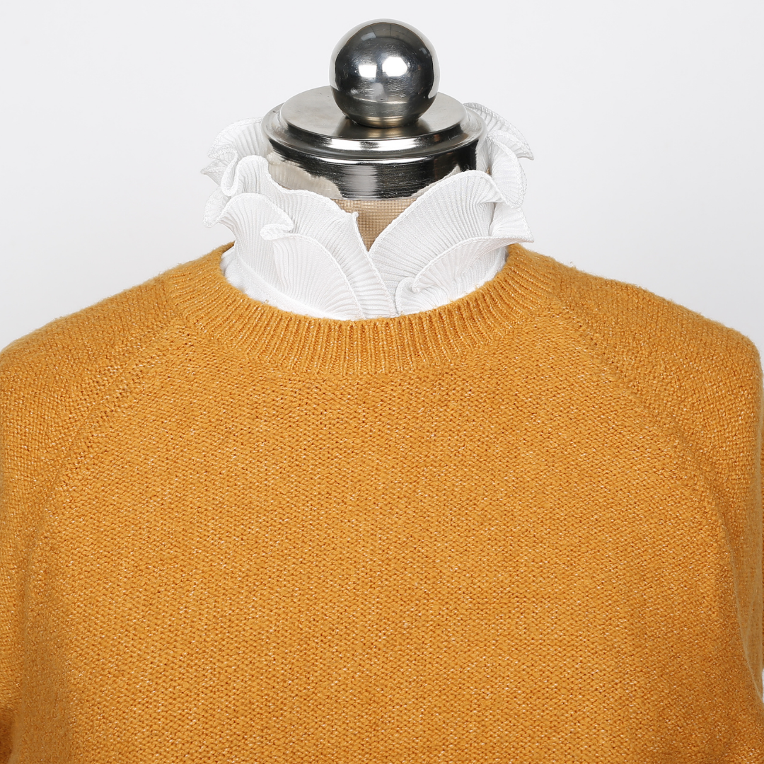 Curvy Frills Detachable Collar - White