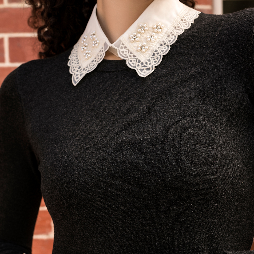 Pearl Beaded Detachable Collar