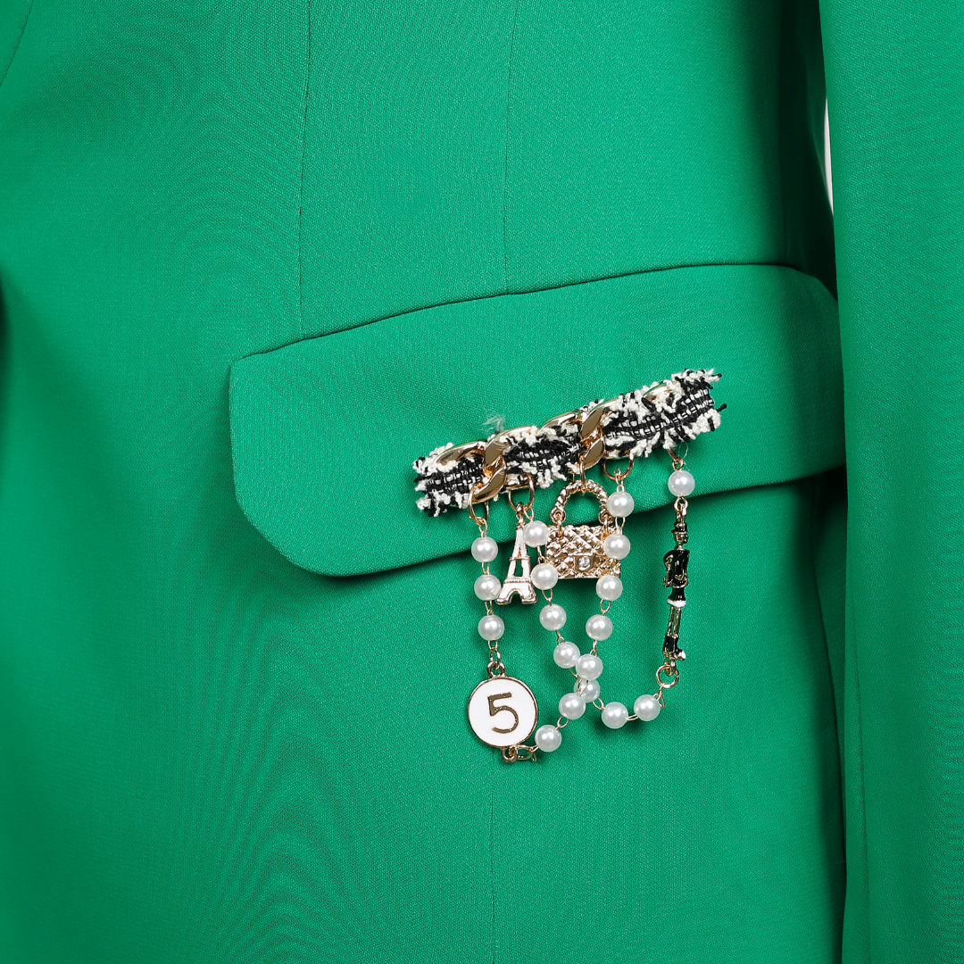 Dangling Embellishments Brooch