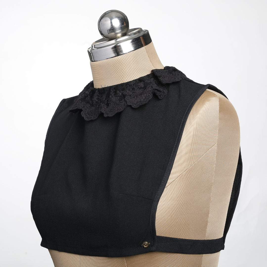 Dainty Lace Detachable Collar - Black