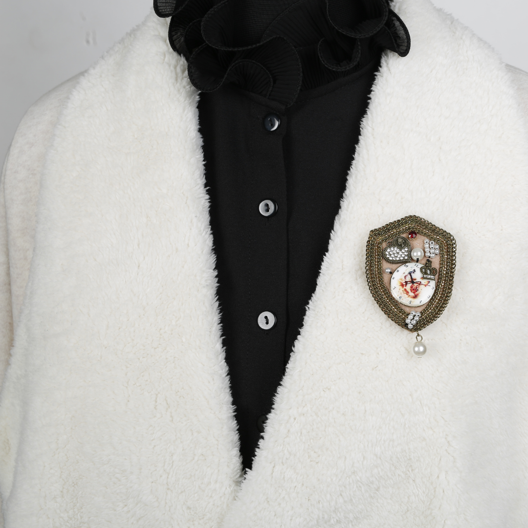 Pearl Crest Brooch