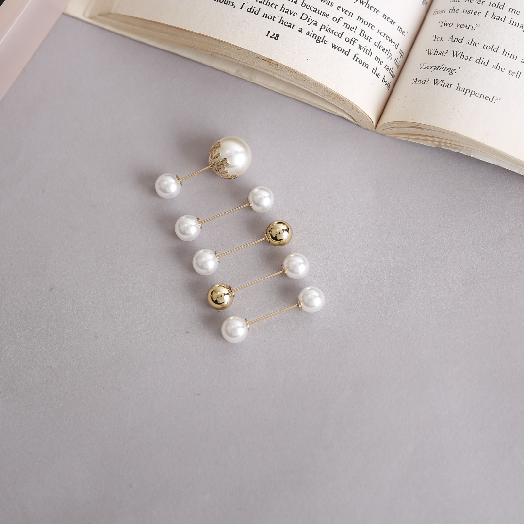 Pearl Straight Pins - Set of 5