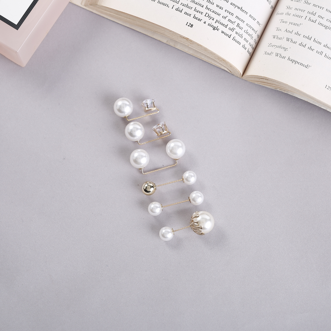 Straight & U Pearl Pins - Set of 6