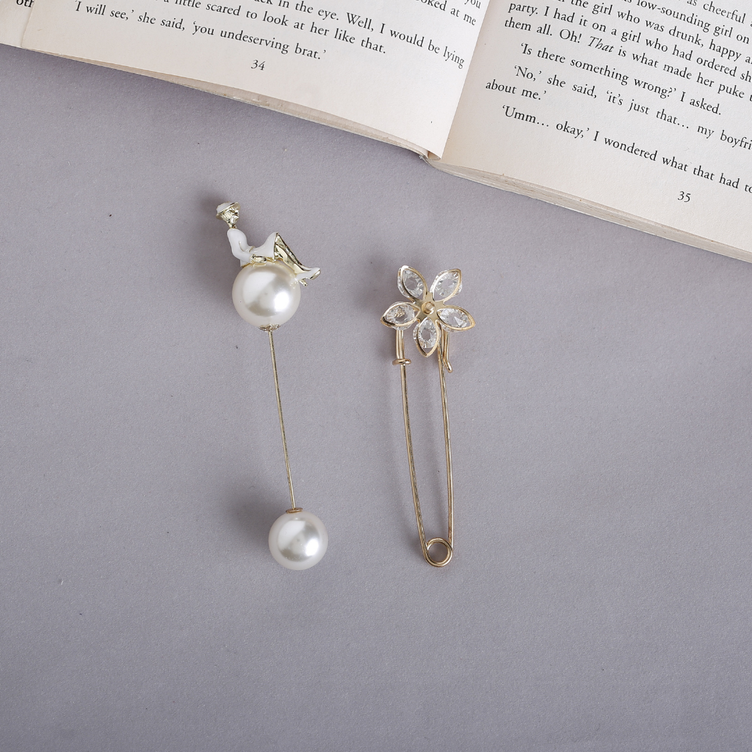 Glimmering Pearl Pins - Set of 2