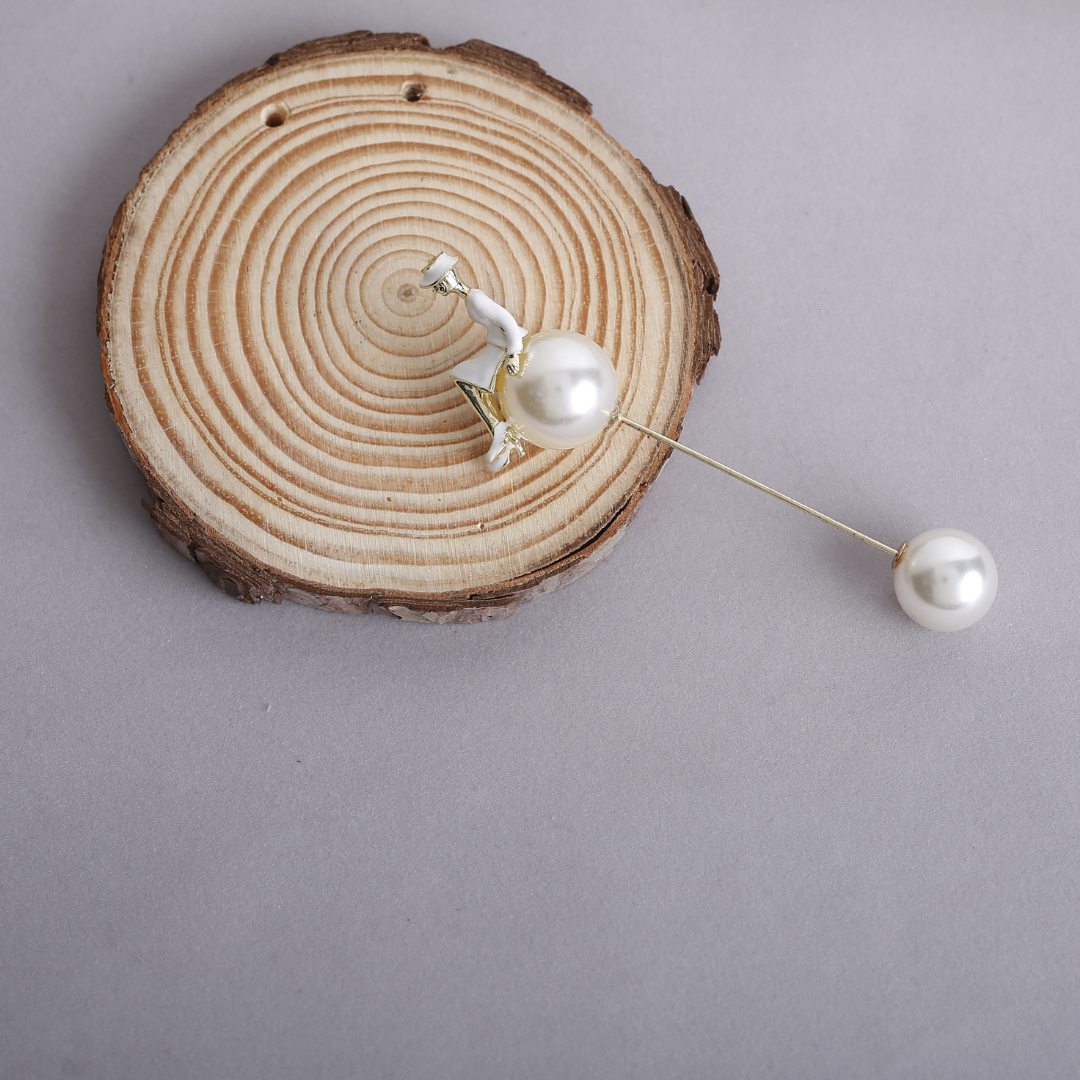 Glimmering Pearl Pins - Set of 2