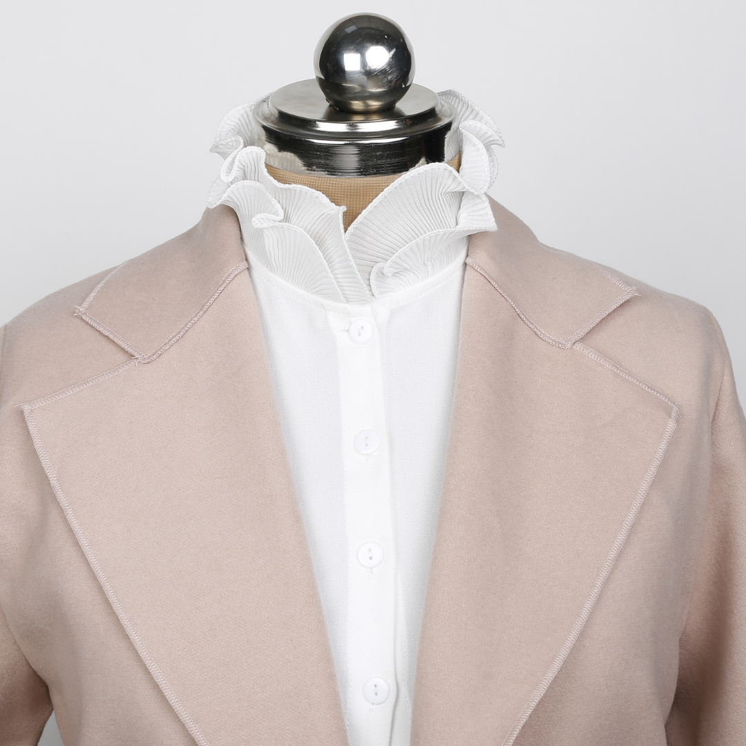 Curvy Frills Detachable Collar - White
