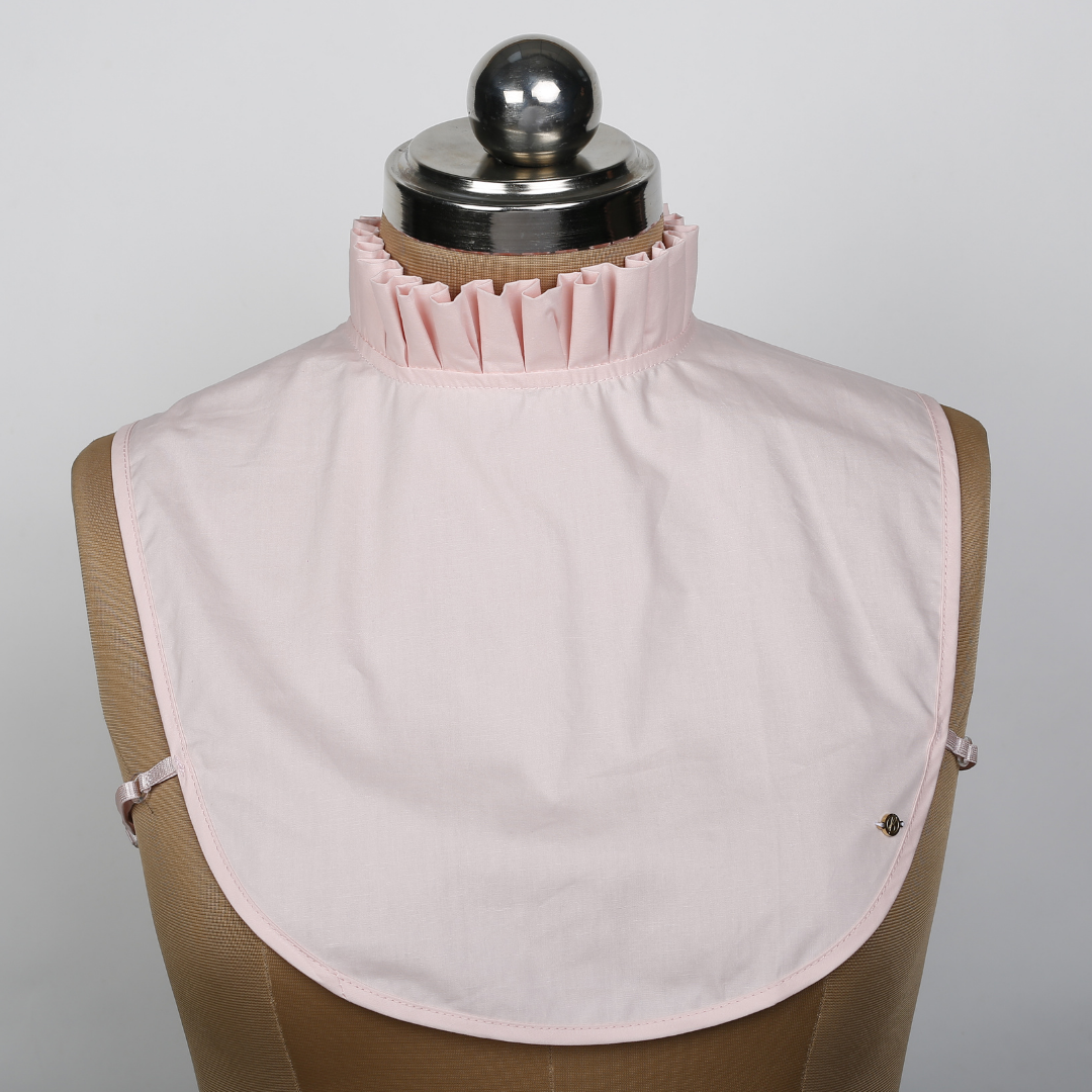 Pleated Neck Detachable Collar - Peach