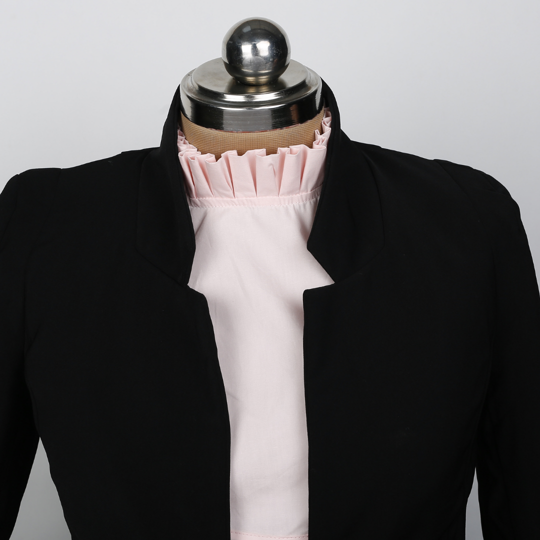 Pleated Neck Detachable Collar - Peach