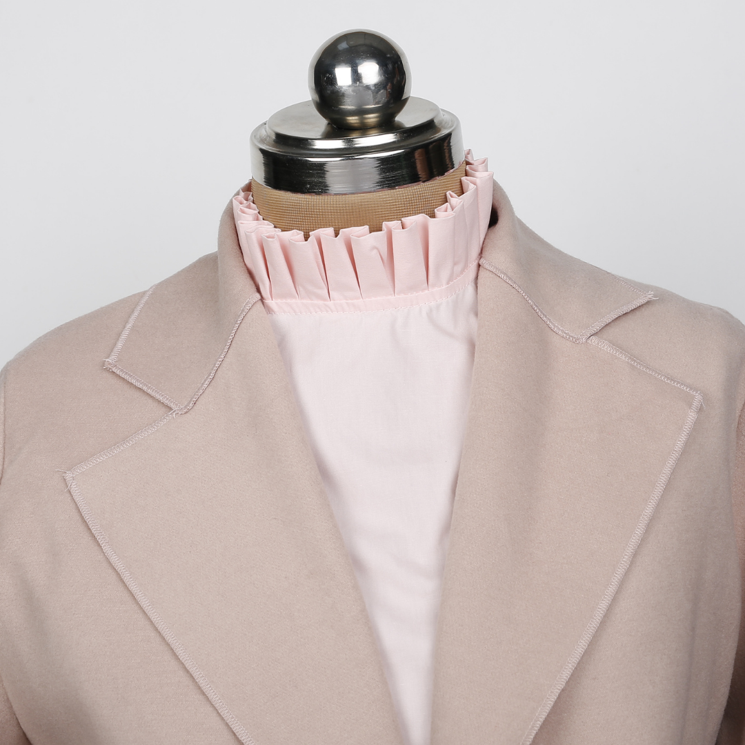 Pleated Neck Detachable Collar - Peach