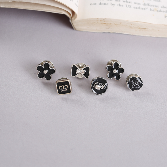 Black SPUNK Pins - Set of 6