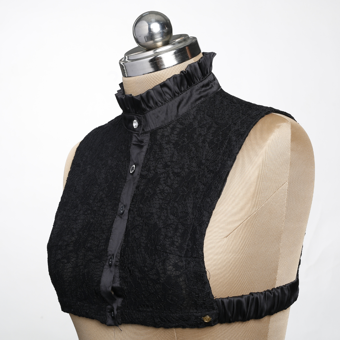 Chantilly Lace Detachable Collar - Black