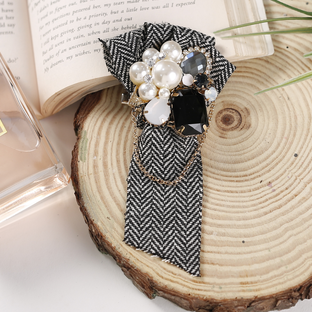 Chevron Bow Brooch