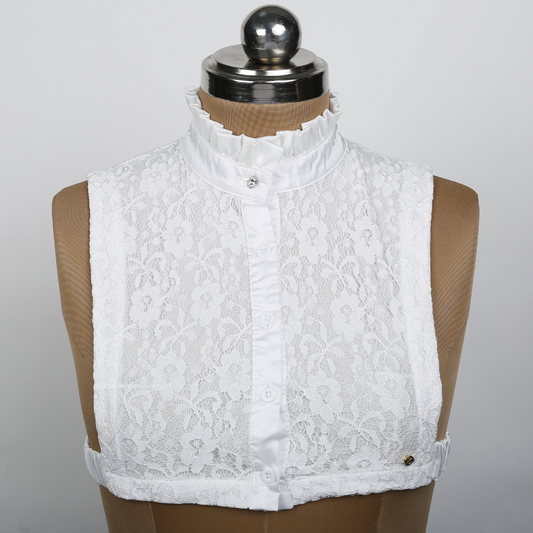 Chantilly Lace Detachable Collar - White
