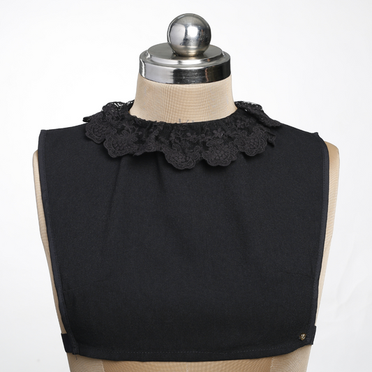Dainty Lace Detachable Collar - Black