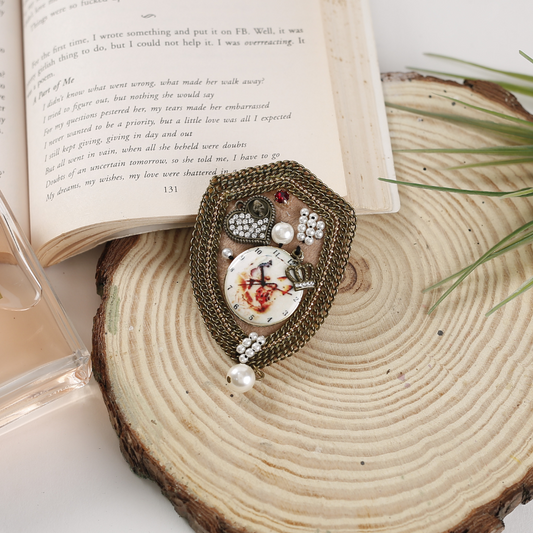 Pearl Crest Brooch