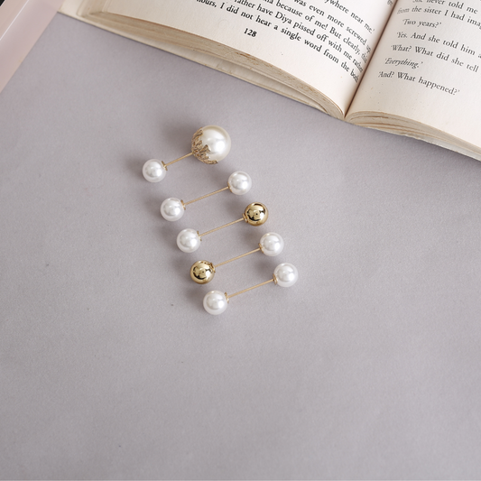 Pearl Straight Pins - Set of 5